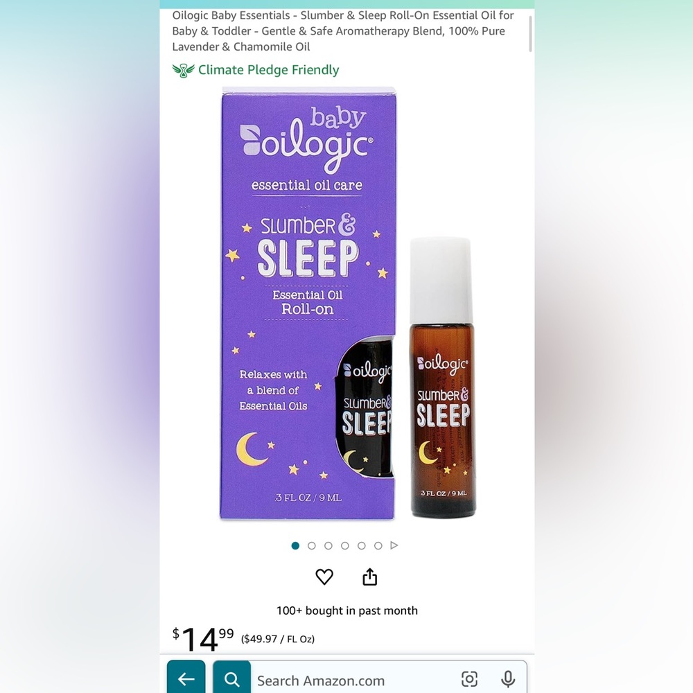 Oilogic baby essentials slumber and sleep roll-on essential oil